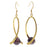 Pinch Bail Gemstone Earrings in Purple (Reboot)