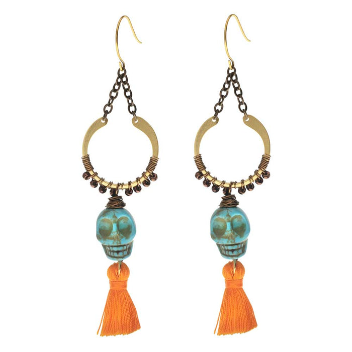 Retired - Wire Wrapped Skull Earrings