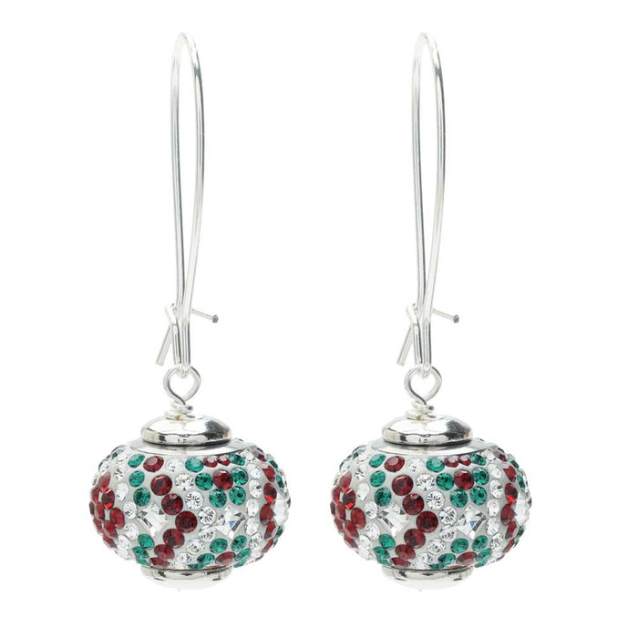 Retired - BeCharmed Pave Christmas Earrings