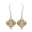 Retired - BeCharmed Square Pave Earrings in Crystal Golden Shadow