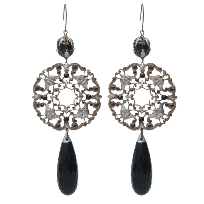 Retired - Deco Patina Statement Earrings