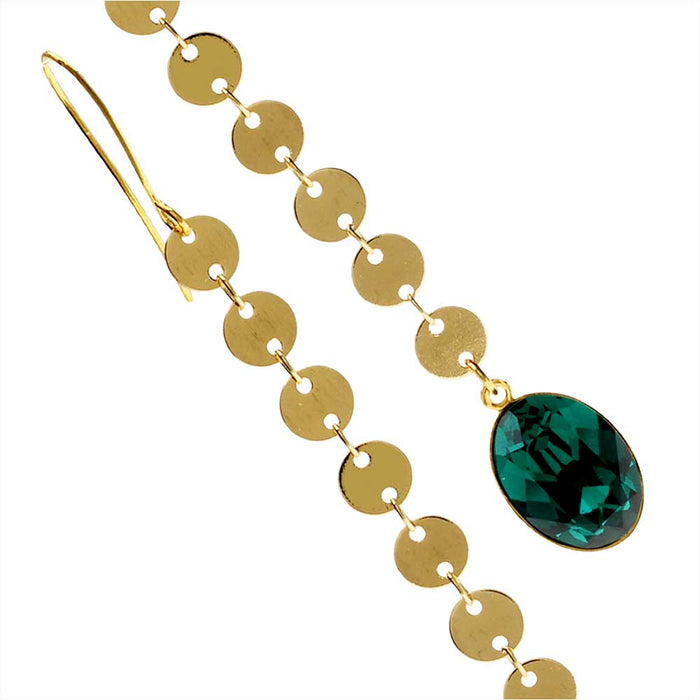 Retired - Emerald Sequin Earrings