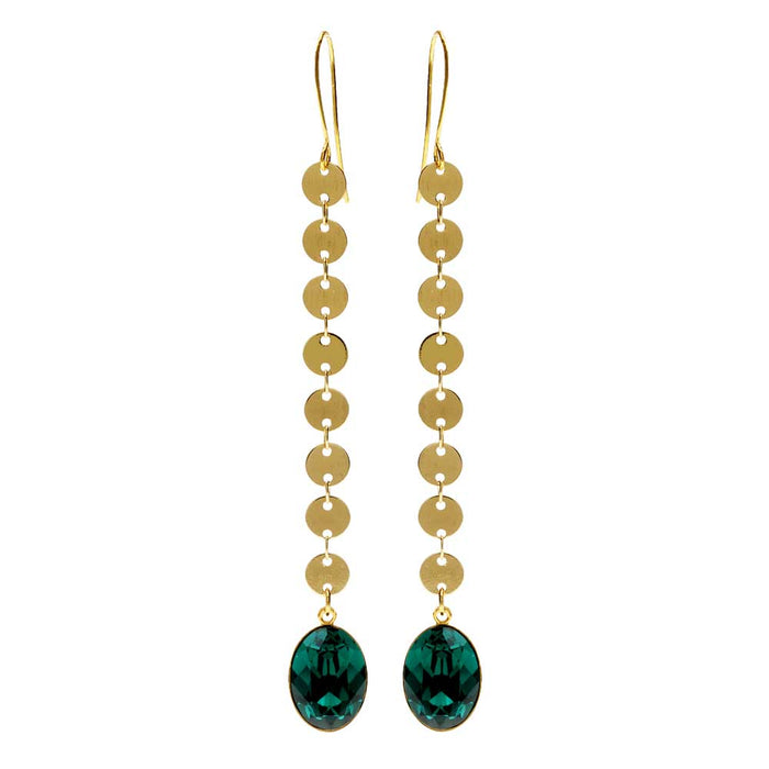 Retired - Emerald Sequin Earrings