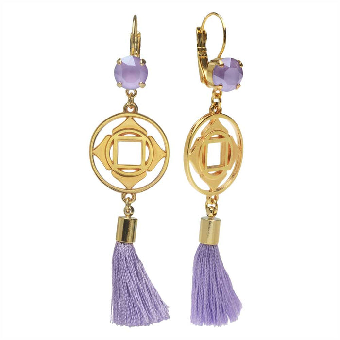 Retired - Lovely Lilac Tassel Earrings