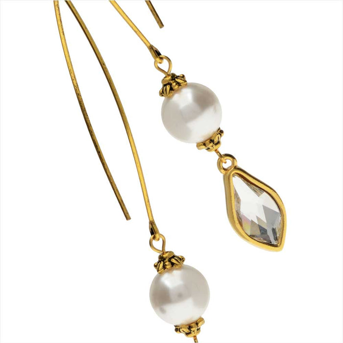 Retired - Timeless Pearl and Crystal Earrings