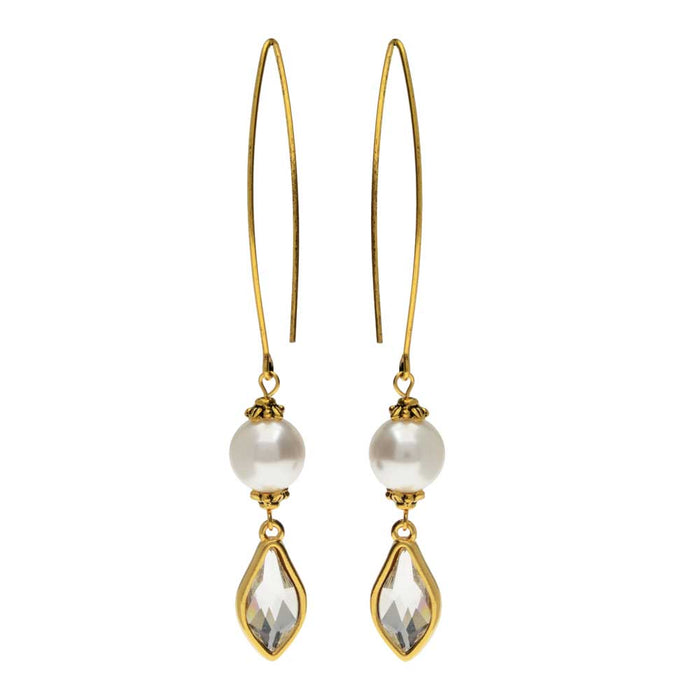 Retired - Timeless Pearl and Crystal Earrings