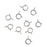Spring Ring Clasps, Round with Open Ring 5mm, Sterling Silver (10 Pieces)