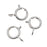 Spring Ring Clasps, Round with Closed Ring 5mm, Sterling Silver (10 Pieces)
