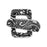 TierraCast Pewter Toggle Clasps, Jardin 20mm, Antiqued Pewter (1 Set)