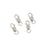 Lobster Clasps, Straight 8mm, Sterling Silver (4 Pieces)