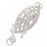 Sterling Silver Filigree Pearl Clasp 15x6mm (1 pcs)