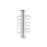 Magnetic Clasps, 3-Strand Slide Tube 22x4mm, Silver Plated (1 Set)