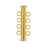 Magnetic Clasps, 4-Strand Slide Tube 27x4mm, Gold Plated (1 Set)