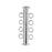 Magnetic Clasps, 4-Strand Slide Tube 27x4mm, Silver Plated (1 Set)