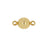 Magnetic Clasps, Smooth Round Ball with Loops 6mm Diameter, Gold Tone Brass (1 Set)