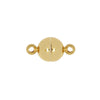 Magnetic Clasps, Smooth Round Ball with Loops 6mm Diameter, Gold Tone Brass (1 Set)