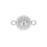 Magnetic Clasps, Smooth Round Ball with Loops 8mm Diameter, Silver Tone Brass (1 Set)