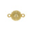 Magnetic Clasps, Smooth Round Ball with Loops 8mm Diameter, Gold Tone Brass (1 Set)