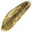 Nunn Design Connector Link, Curved Leaf 50mm, Antiqued Gold Plated (1 Piece)