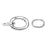 Lobster Clasps, Oval with 2 Jump Rings 20x15mm, Silver Plated (1 Set)