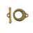 TierraCast Maker's Collection, Toggle Clasps, Hammered 13.5mm, Brass Oxide Finish (1 Set)