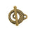 TierraCast Maker's Collection, Toggle Clasps, Hammered 13.5mm, Brass Oxide Finish (1 Set)