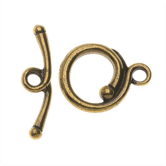 TierraCast Maker's Collection, Renaissance Toggle Clasp Set, Brass Oxide Finish