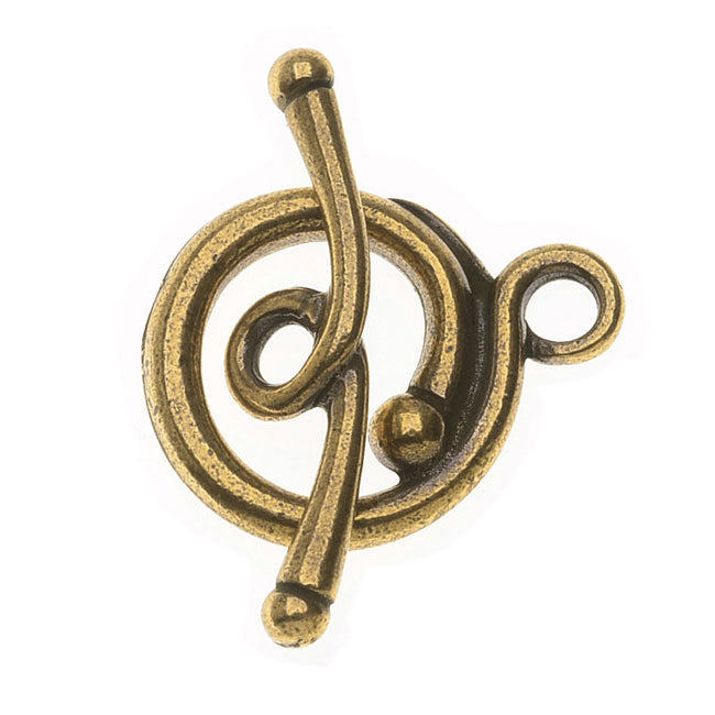 TierraCast Maker's Collection, Renaissance Toggle Clasp Set, Brass Oxide Finish