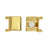 Cymbal Magnetic Clasps for 11/0 Delica & Round Beads, Axos, Square 13x9.5mm, 24K Gold Plated (1 Set) (1 Piece)