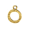 Nunn Design Toggle Clasps, Hammered Toggle Ring 17mm, Antiqued Gold (1 Piece)