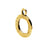 Nunn Design Toggle Clasps, Hammered Toggle Ring 17mm, Antiqued Gold (1 Piece)