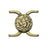 Cymbal Magnetic Clasps for 11/0 Delica & Round Beads, Souda II, Round 15.5x17.5mm, Antiqued Brass Plated (1 Set)