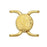 Cymbal Magnetic Clasps for 11/0 Delica & Round Beads, Souda II, Round 15.5x17.5mm, 24k Gold Plated (1 Set)