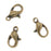Lobster Clasps, Curve 10mm, Antiqued Brass (6 Pieces)