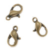 Lobster Clasps, Curve 10mm, Antiqued Brass (6 Pieces)
