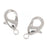 Lobster Clasps, Curved 12mm, Silver Plated (6 Pieces)