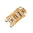 Filigree Box Clasps, 2 Strand Rectangle with Swarovsk Crystals 18x10mm, Gold Plated (1 Piece)