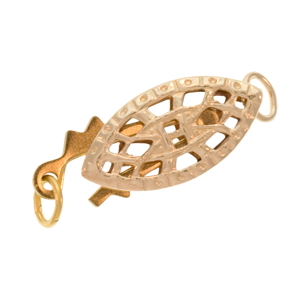 14K Gold-Filled Filigree Pearl Clasp Top Quality (1 pcs)