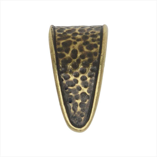 TierraCast Pinch Bail, Hammertone, 15x9mm, Brass Oxide Finish (1 Piece)