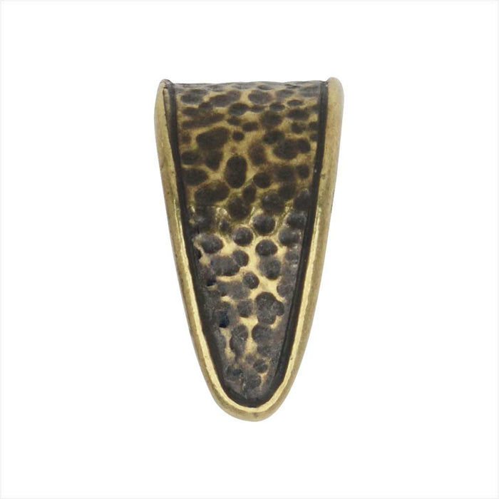 TierraCast Pinch Bail, Hammertone, 15x9mm, Brass Oxide Finish (1 Piece)