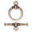 TierraCast Pewter Toggle Clasps, Heirloom 15mm, Silver Plated (1 Set)