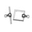 TierraCast Pewter Toggle Clasps, Deco Square 12.5mm, Silver Plated (1 Set)