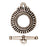 TierraCast Pewter Toggle Clasps, Sunburst 17.5mm, Silver Plated (1 Set)