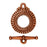 TierraCast Pewter Toggle Clasps, Sunburst 17.5mm, Copper Plated (1 Set)