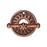 TierraCast Copper Plated Pewter Dia De Los Muertos Del Sol Toggle Clasp 18mm (1)