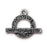 TierraCast Pewter Toggle Clasps, Spiral 16mm, Antiqued Silver Plated (1 Set)
