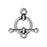 TierraCast Pewter Toggle Clasps, Anna's 12.5mm, Antiqued Silver Plated (1 Set)