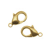 Nunn Design Lobster Clasps, Curve 19mm, 24K Gold Plated (2 Pieces)