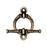TierraCast Pewter Toggle Clasps, Heirloom 15mm, Brass Oxide Finish (1 Set)