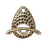 TierraCast Pewter Toggle Clasps, Hammertone Ellipse 16mm, 1 Set, Brass Oxide Finish